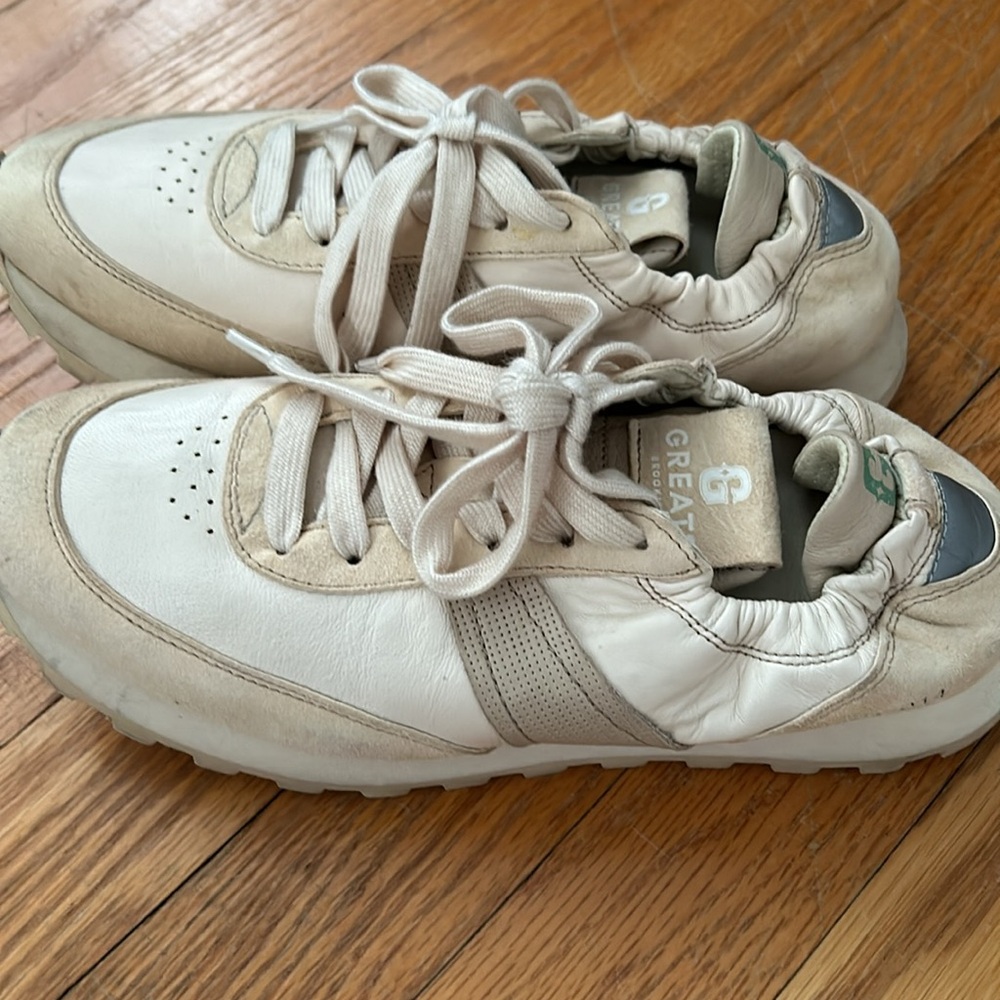 Greats Brooklyn Cream and tan Sneakers